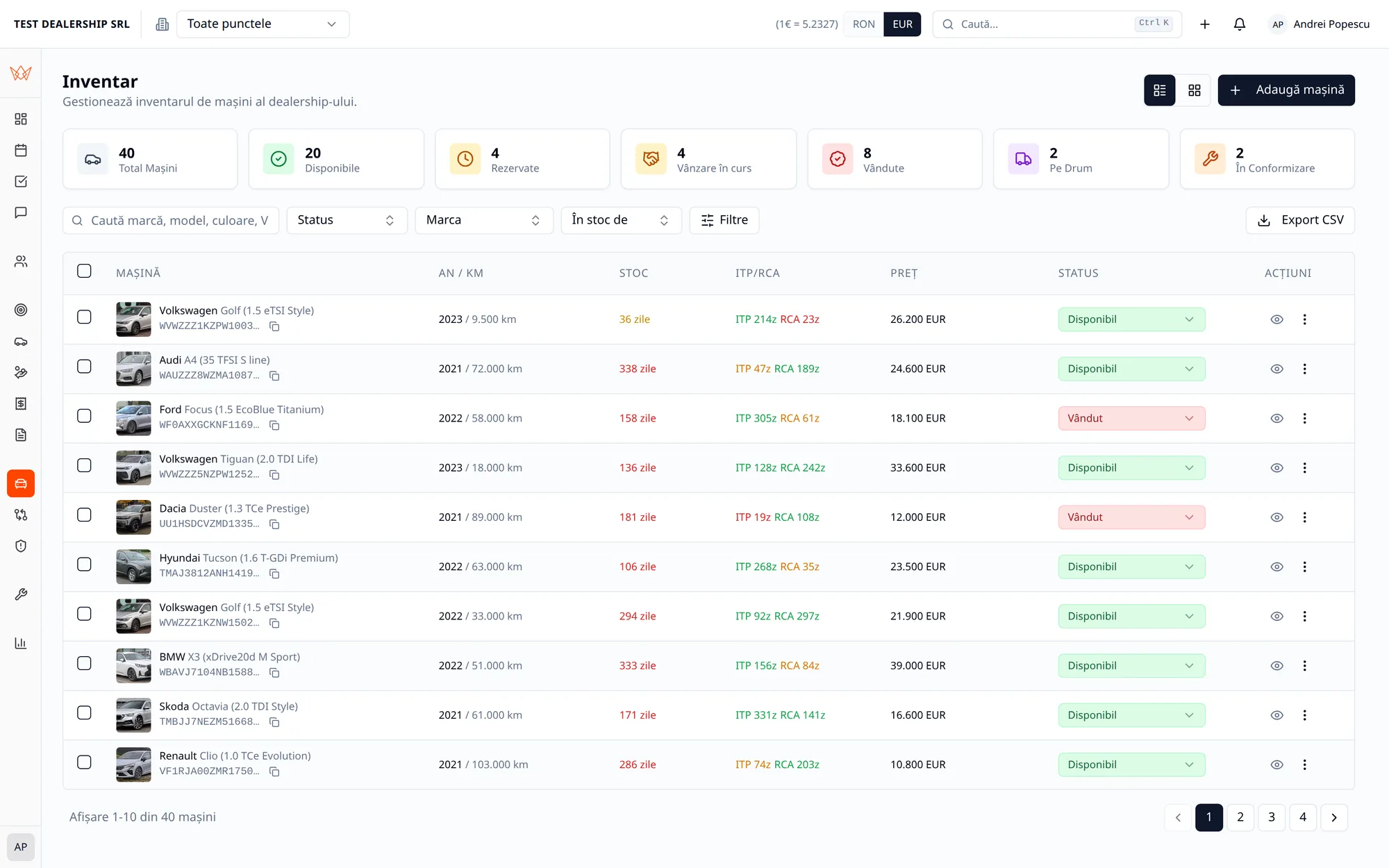 PrimKron — Inventar & stoc