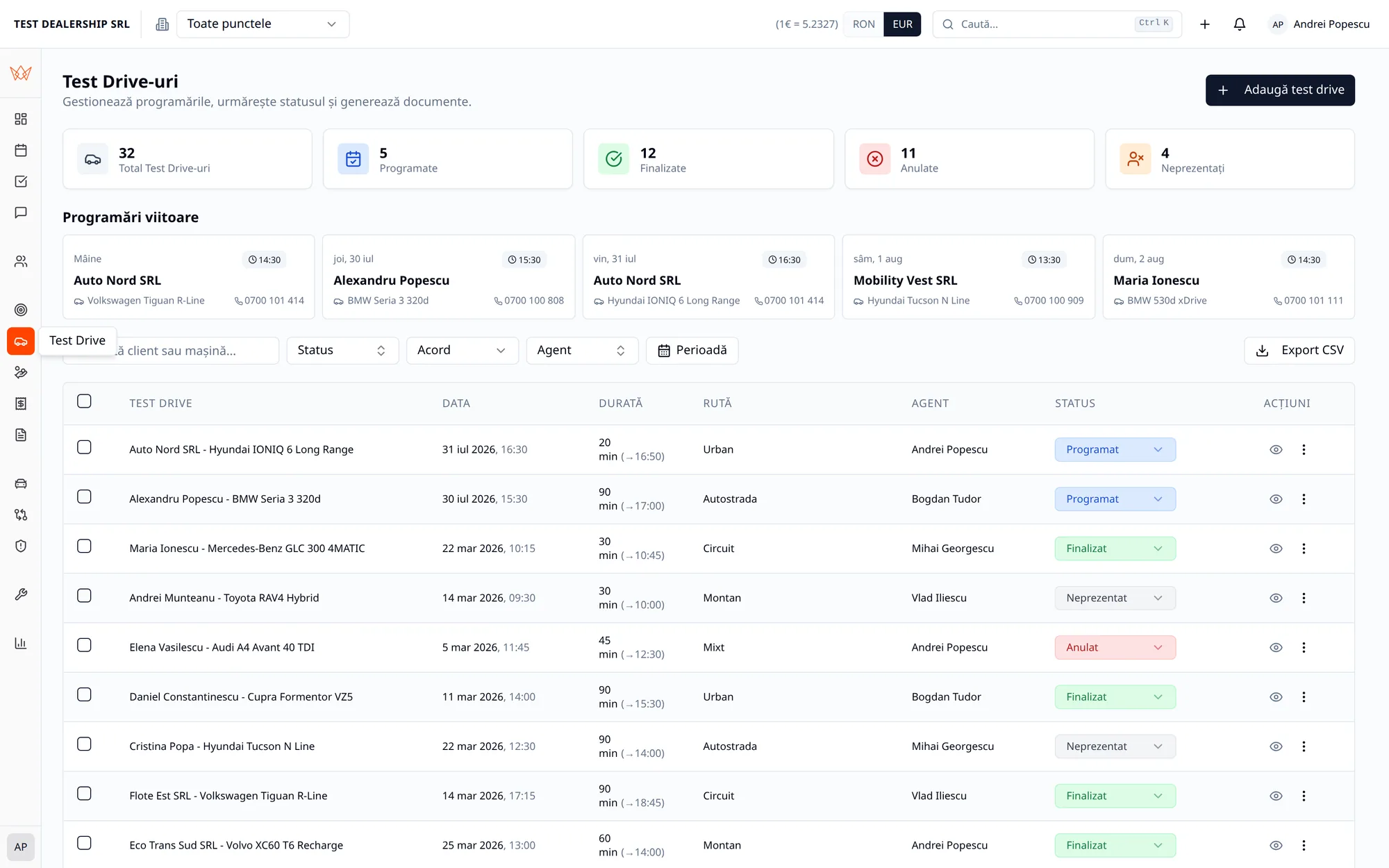PrimKron — Test Drive & programări